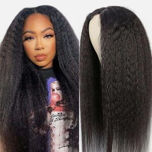 200% Density HD Lace Front Wigs 22 inches
Human Hair 13x6 Kinky Yaki Straight